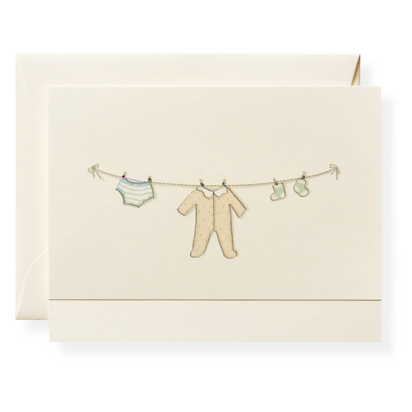 Clothesline New Baby Card
