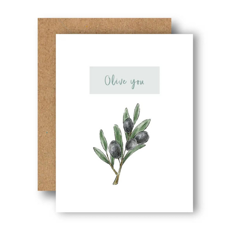 Olive You Note Card